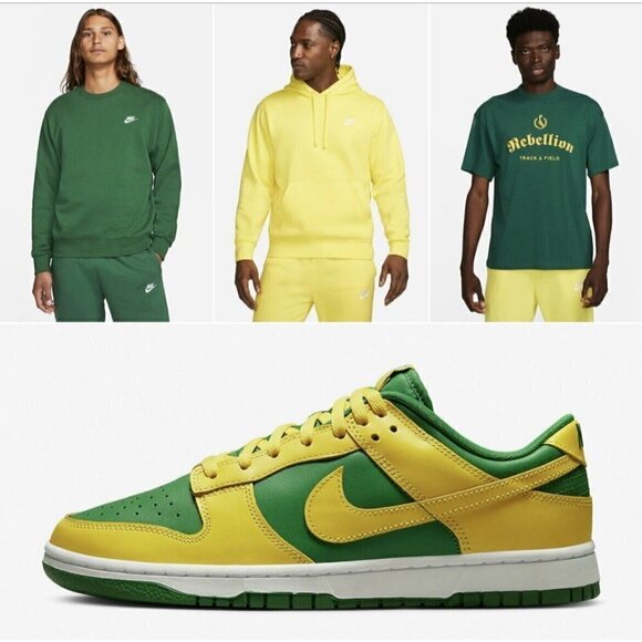 NIKE Dunk Low Retro Reverse Brazil sneakers shoes Mens 7.5 Womens Size 9 - Picture 1 of 15